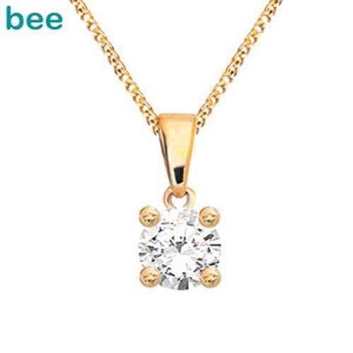 Image of Bee Jewelry Solitaire 0,05 ct H-SI 9 karat vedhæng blank, model 60985_A05